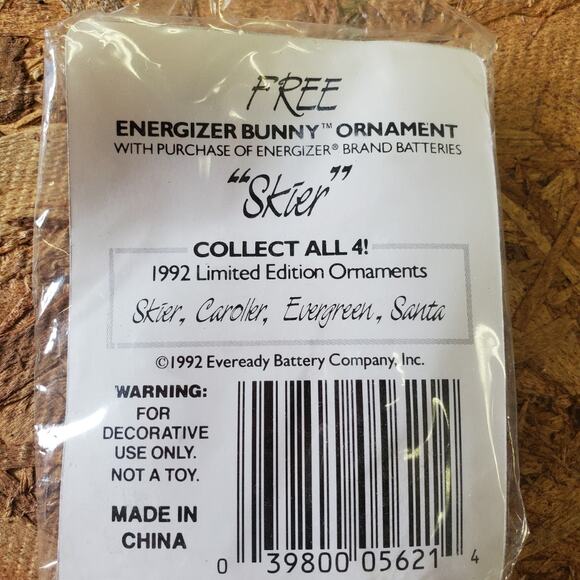 Vintage 1992 Energizer Bunny Christmas Ornament - Picture 2 of 2